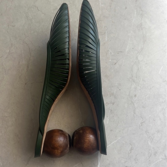 Cult Gaia Green Leather Mules - Picture 4 of 4